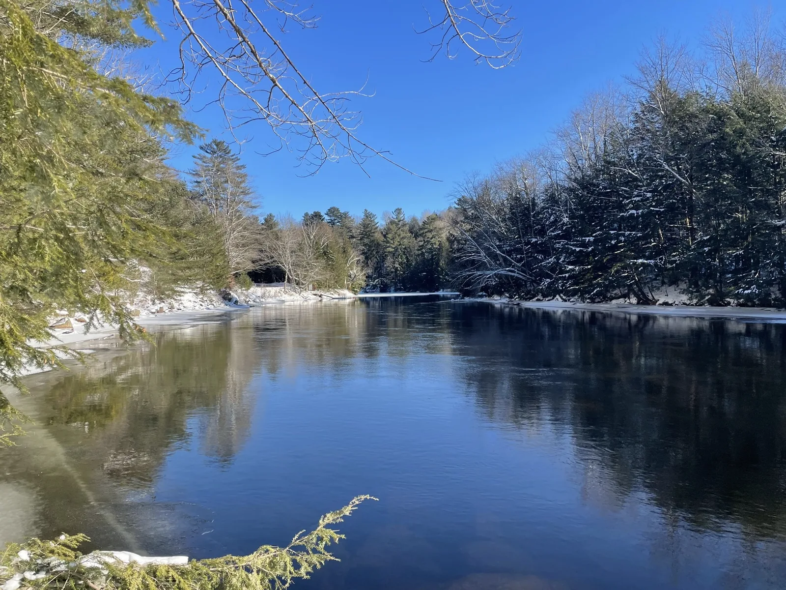 Winter River, Muskoka, Ontario